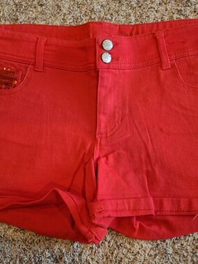 Rue21 Vibrant Red Denim Jean Shorts